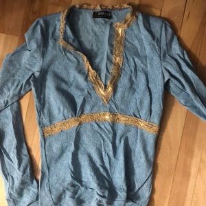 Morgan de toi blue top (NEEDS TO GO)